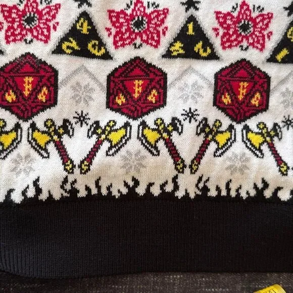 Netflix Stranger Things Hellfire Club Christmas Unisex Sweater, Size Large. - Picture 10 of 15